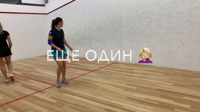 Сквош. УРОК #19. Парная тренировка продвинутого уровня на улучшение и контроль драйва в атаке.