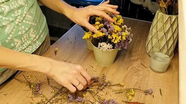 Яркие осенние букеты из сухоцветов смотреть онлайн