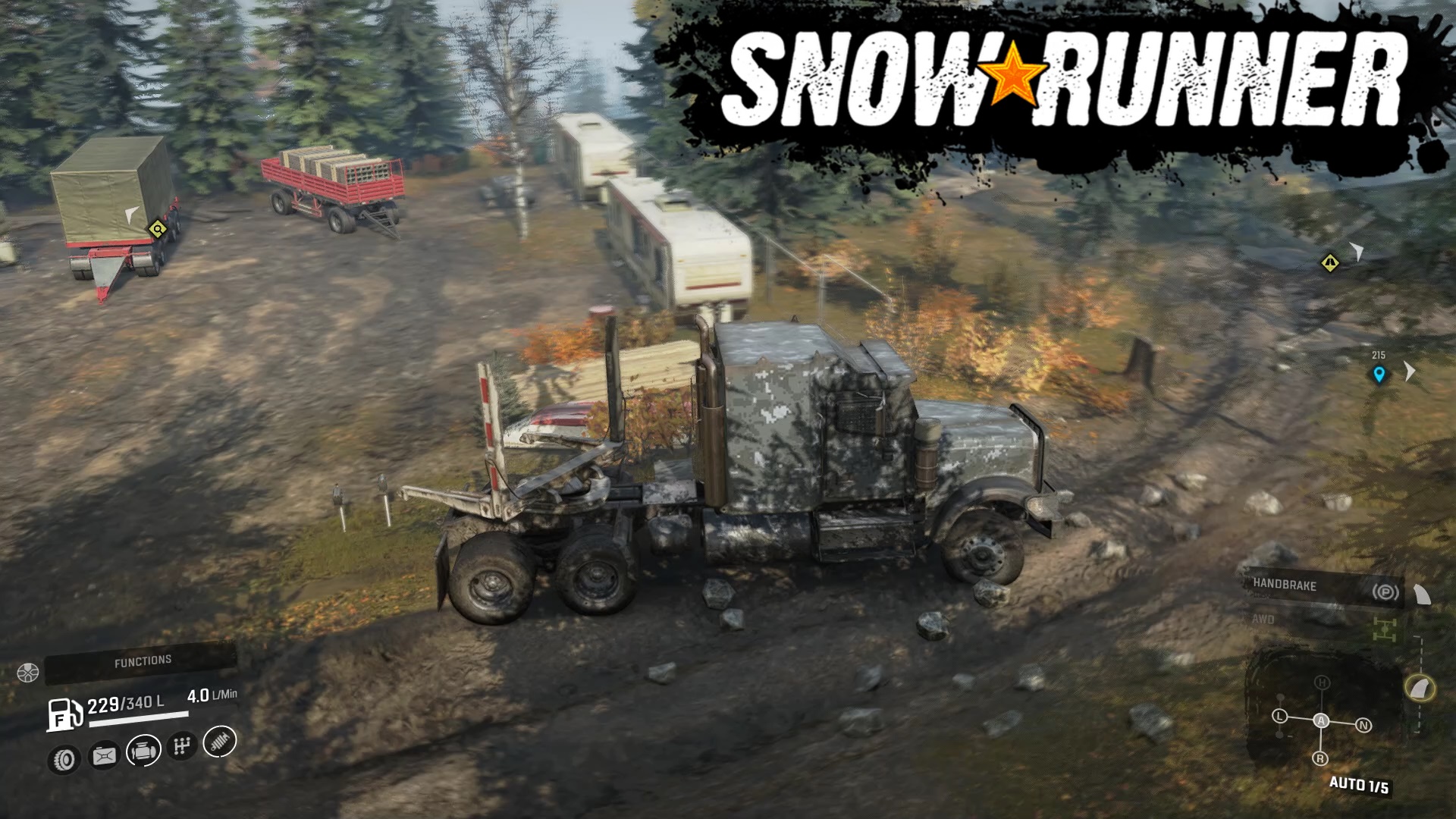 Геймплей SnowRunner | Миссия - Lumber Mill Revival - часть 1 | Logitech G29