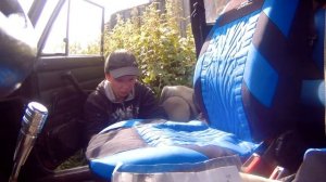 Товары с AliExpress на ваз 2106. Чехлы, магнитола, ремень безопасности. Поставил ручку розочку.