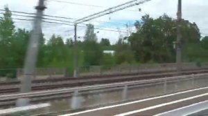 Вид из окна поезда Сапсан от Москвы до московского вокзала Санкт-Петербурга