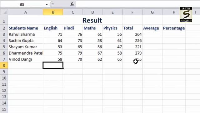 Learn Computer In Hindi Microsoft Excel Course Part-6 (How to Enter Basic Formulas in Excel 2010)