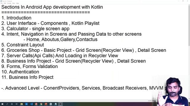 ANDROID TUTORIALS IN TELUGU - COURSE DETAILS