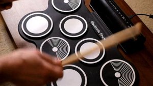 Электронные барабаны, компактная ударная установка. Ammoon Electronic Drum Pad.