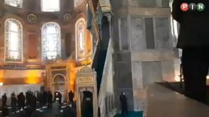 Al-Aqsa Imam leads Jummuah Salaah at Ayasofya Mosque