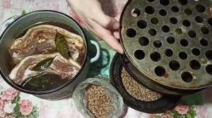 Сало Горячего Копчения в Домашних Условиях | Как Коптить Сало в Квартире | Сало в Коптильне Рецепт