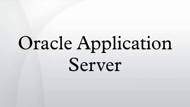 Oracle Application Server смотреть онлайн