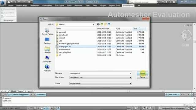 Import STL file for AutoCAD смотреть онлайн