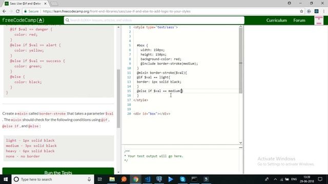 freecodecamp-Sass Use @if and @else to Add Logic To Your Styles-solution смотреть онлайн