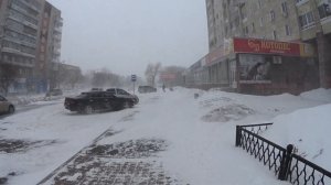 Снежный циклон в Комсомольске-на-Амуре 13 марта 2023 года. КОМСОМОЛЬСК