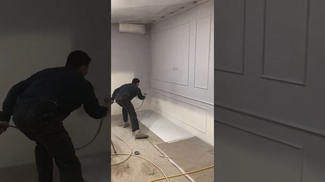 #shorts Покраска стен безвоздушным нанесением смотреть онлайн