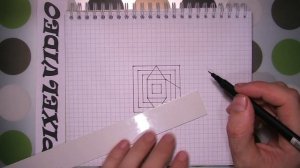 3D ОБЪЁМНЫЙ РИСУНОК ПО КЛЕТОЧКАМ #pixelvideo