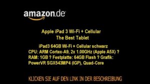 Apple iPad3 64GB WiFi Cellular schwarz