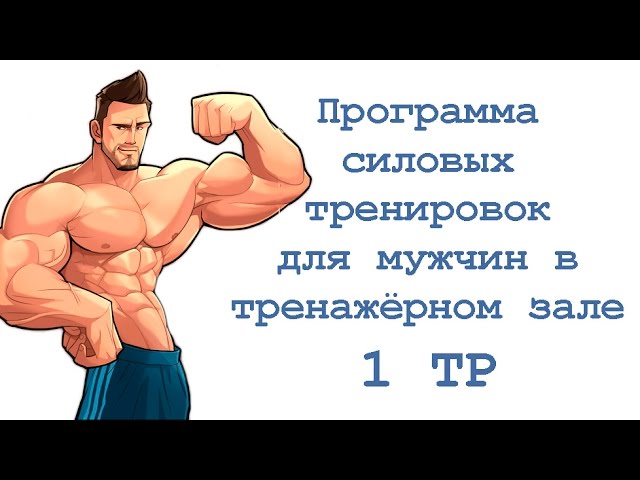 Программа силовых тренировок для мужчин в тренажёрном зале (1 тр)