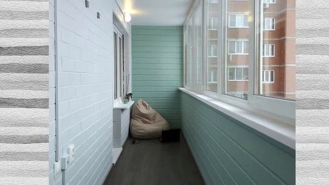 Внутренняя отделка теплого балкона окрашеной вагонкой / Дон Балкон Пермь