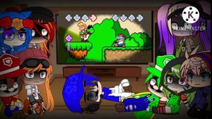 smg4 crew react to Mario is missing gacha club
