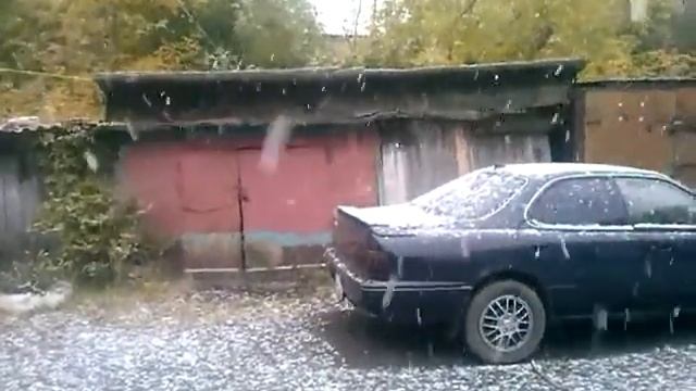 Первый снег 6.10.2013 Петропавловск. смотреть онлайн