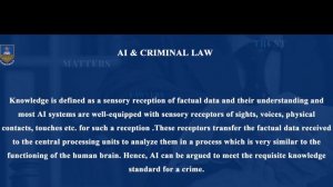 Tariro M Shoko : AI and criminal law - University of Zimbabwe