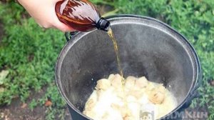 Хашлама в казане на костре