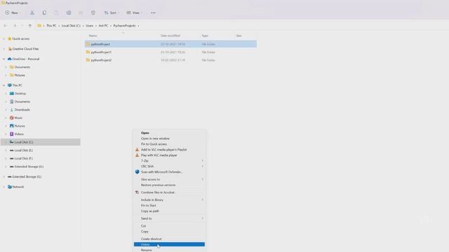 How to delete Project Folder in PyCharm смотреть онлайн