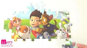 Щенячий патруль - Райдер играет с щенками - Собираем пазлы для детей Paw Patrol | Merry Nika