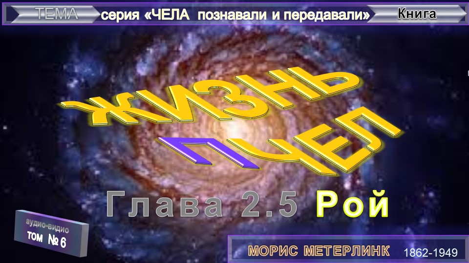 (6) ЖИЗНЬ ПЧЕЛ-РОЙ (2.5 гл) из серии ЧЕЛА познавали и передавали