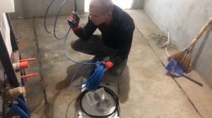 Стяжка+Монтаж нагревательного кабеля в штробу