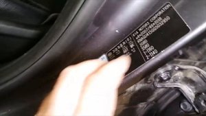 KIA Optima  Paint Colour Code Location