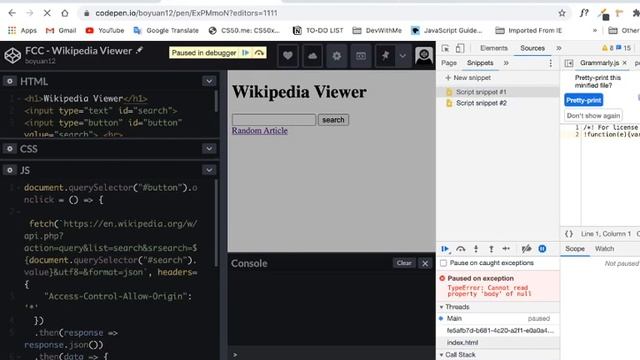 freeCodeCamp Project #2: Wikipedia Viewer смотреть онлайн