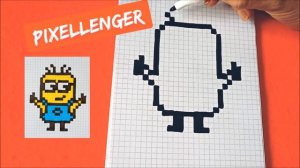Как нарисовать по клеточкам Миньона Простые рисунки How to Draw Minion Pixel Art