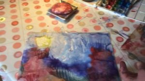 Монотипия с мылом.