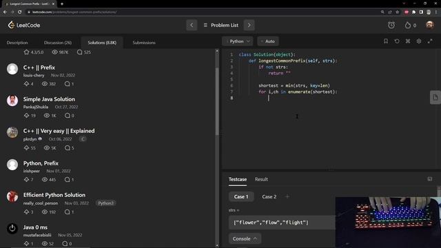 ASMR Leetcode #14: Longest Common Prefix Python Solution смотреть онлайн
