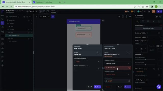 Flutter Flow - Dynamic DropDown Tutorial
