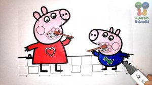 №164 Peppa Pig coloring 🐷🐽🐷 Pepa pig coloring cartoon for kids