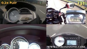 YAMAHA T-MAX vs BMW C650GT vs HONDA NC700D Integra vs HYOSUNG GT250R Comet 0-100km/h