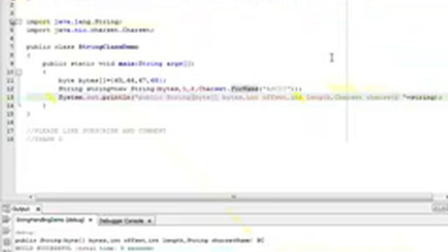 Java Programming Tutorial -String Class-7- public String(byt смотреть онлайн