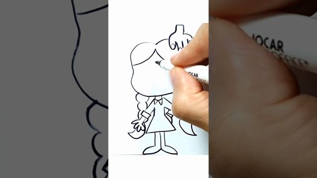 Como Desenhar e Pintar A Wandinha da Familia Addams