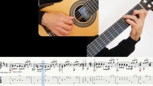 Moonlight Serenade (G. Miller), Guitar lesson, sheet and Tab