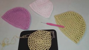 Как связать панамку крючком. Crochet summer hat for girl.