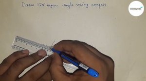 How to draw 170 degree angle with compass. shsirclasses.