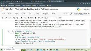 How to convert Text to Handwriting using Python | Python Tutorials for Beginners