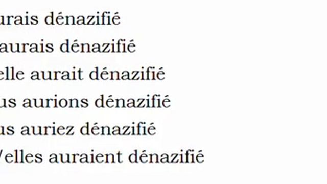 Изучение французского языка = Спряжение глаголов = Dénazifier смотреть онлайн