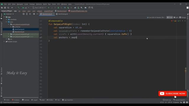 How to Implement List Swipe to Left or Right in Jetpack Compose | Android | Kotlin | Make it Easy