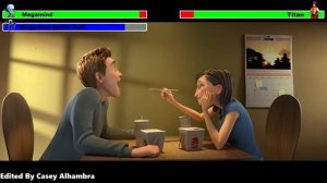 Megamind vs. Titan (First Fight) with healthbars