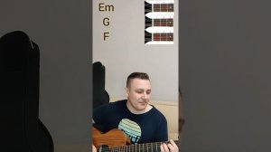Jony "На сиреневой луне" кавер на гитаре с аккордами.