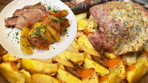Вкусный УЖИН на троих !! Индейка в рукаве с картофелем! Без заморочек!