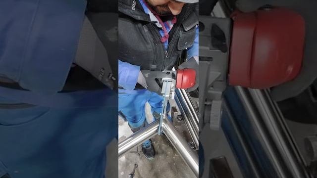 полировка поручня. нержавейка