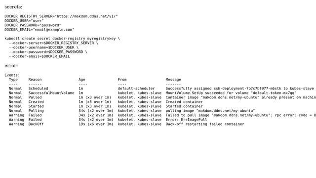 Unable to pull images in kubernetes from private registry смотреть онлайн