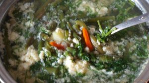 Лёгкий суп с яйцом