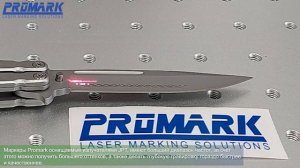ЛАЗЕРНАЯ ГРАВИРОВКА НОЖЕЙ НА МАРКЕРАХ PROMARK M-10 \ M-100. ЛАЗЕРНЫЙ МАРКЕР ДЛЯ НОЖЕЙ.